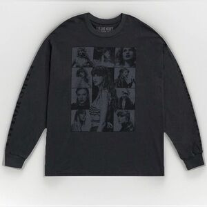 Official TAYLOR SWIFT The Eras Tour Black Long Sleeve T-Shirt Size: MEDIUM New